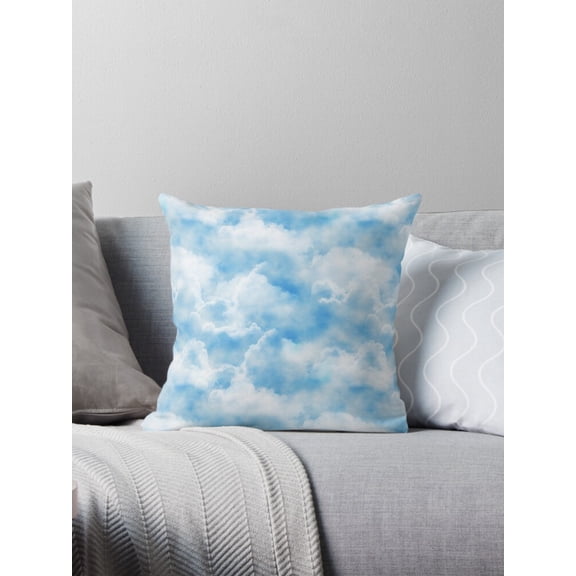 Ryan; Cloud Throw Pillow Cover 45x45cm – Soft Sky Themed Cushion Case for Bedroom & Living Room Decor
