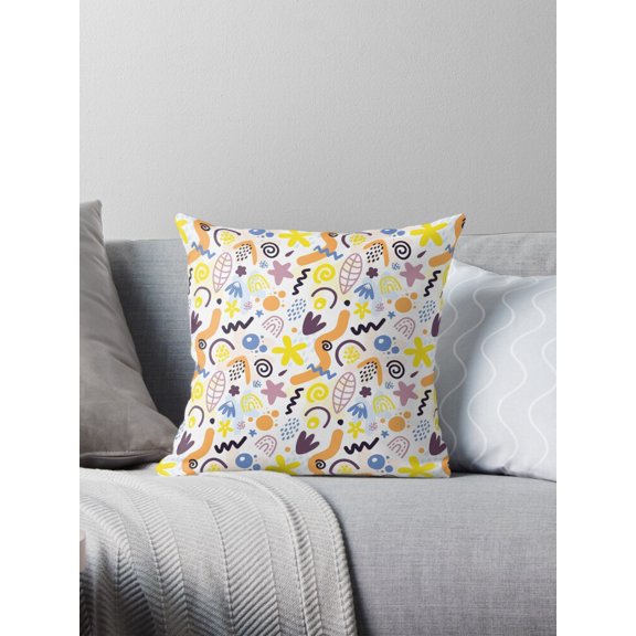 Ryan; Contemporary Abstract Pattern Throw Pillow, Stylish Artistic Design Perfect for Modern Living Rooms and Creative Spaces