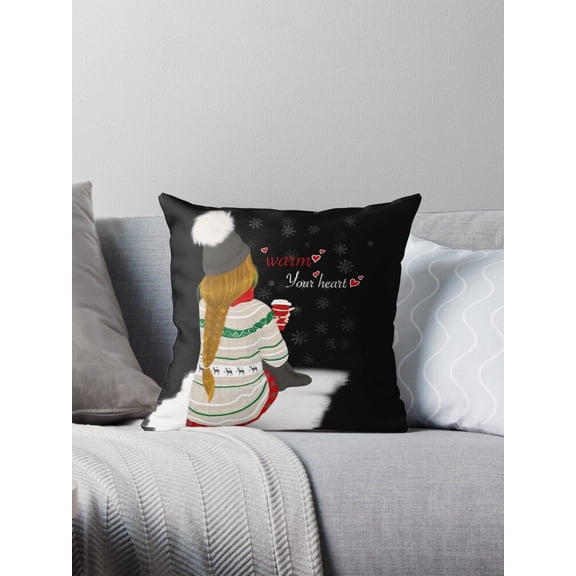 Ryan; Cozy Movie Night Popcorn Throw Pillow, Fun and Playful Design for Family Rooms, Home Theaters, and Movie Lovers