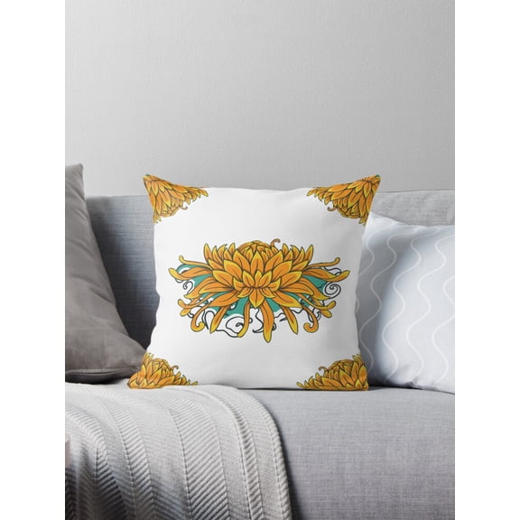 Ryan; Crazy Circles Pattern Throw Pillow – Colorful Abstract Seamless Design for Modern Couch, Artistic Dorm Room, or Contemporary Home Decor Accent