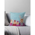 thumbnail image 1 of Ryan; Cute Deer Family Winter Christmas Throw Pillow Cover 45x45cm, Festive Wildlife Decorative Cushion for Cozy Holiday Decor, 1 of 7