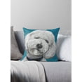 thumbnail image 1 of Ryan; Cute Golden Doodle Art Throw Pillow – Fluffy Doodle Dog Illustration on 45x45cm Cushion Cover for Dog Owners, 1 of 7