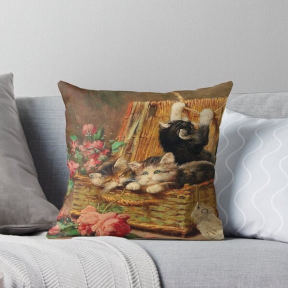 Ryan; Cute Mushroom Pattern Throw Pillow – Fly Agaric-Inspired Forest Decor