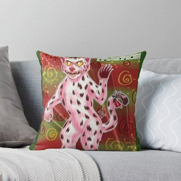 Ryan; Fantasy Owl Throw Pillow – Whimsical Multicolor Animal Design