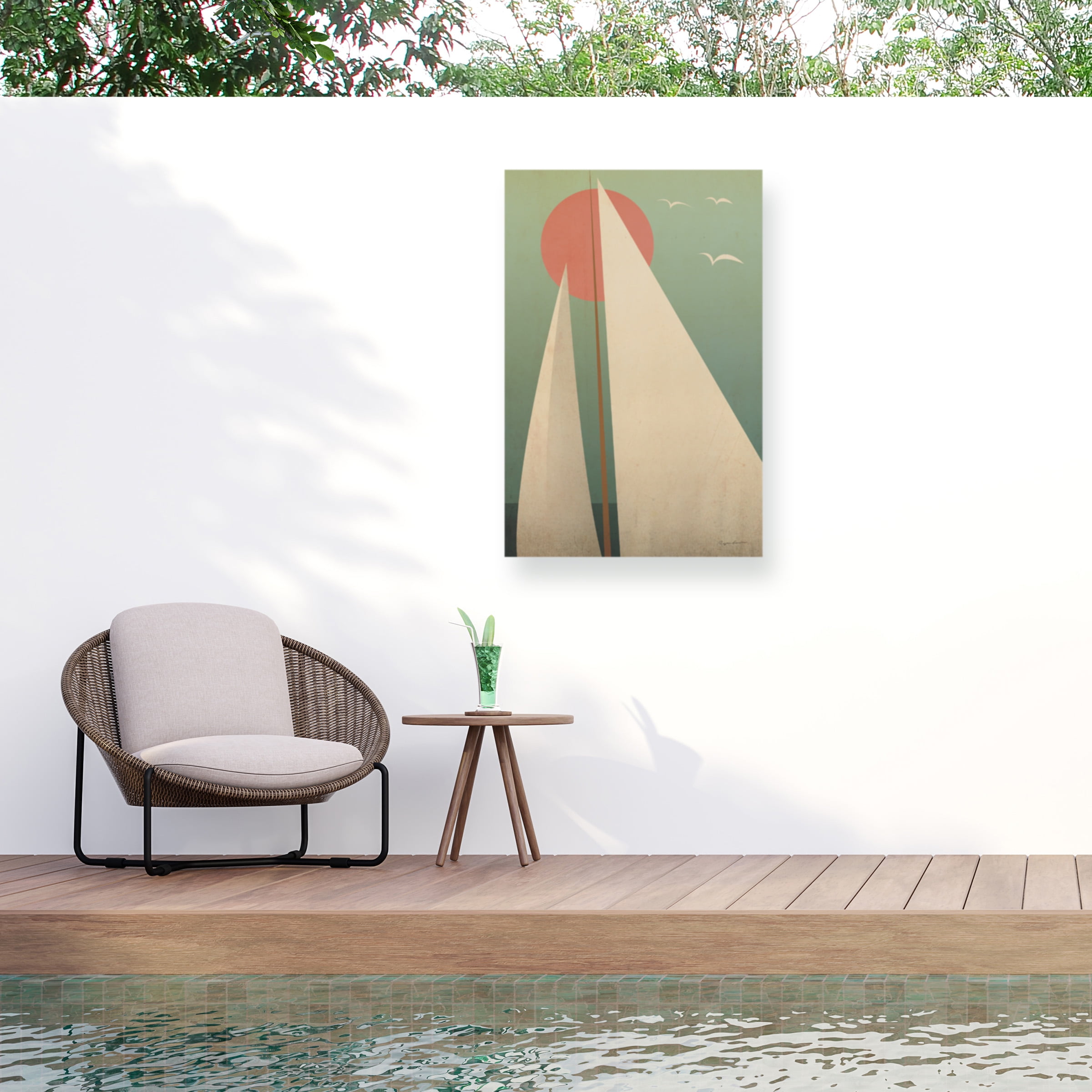 Ryan Fowler 'Sails III' Outdoor Canvas 24x24