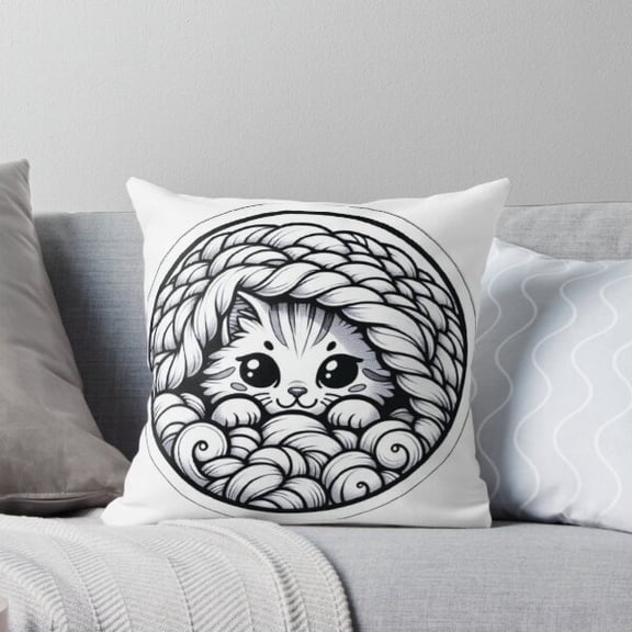 Ryan; Free Spirit Love Mandala Throw Pillow, Boho Chic Decorative Cushion