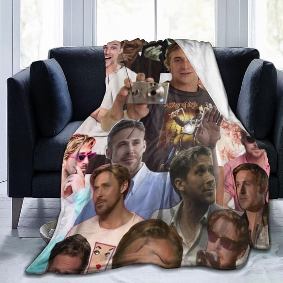Ryan Gosling Blanket Bedding Fleece Blanket Soft Throw Blankets Lightweight Anti-Static Blanket - 3 Sizes
