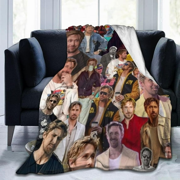 Ryan Gosling Blanket Bedding Fleece Blanket Soft Throw Blankets Lightweight Anti-Static Blanket - 3 Sizes