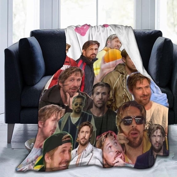 Ryan Gosling Blanket Bedding Fleece Blanket Soft Throw Blankets Lightweight Anti-Static Blanket - 3 Sizes