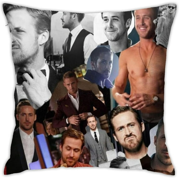 Ryan Gosling Pillowcase Soft Comfortable Pillow Covers with Zipper Pillow Protectors 18x18 inch