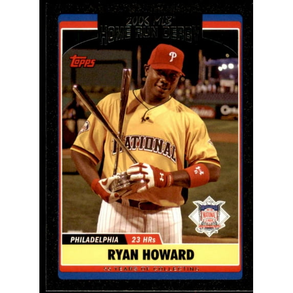 Ryan Howard Card 2006 Topps Update Black #UH283