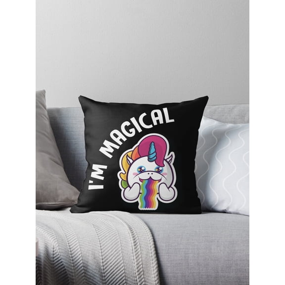 Ryan; I’m a Magical Unicorn 45x45cm Pillow Cover – Cute Fantasy Design for Kids Bedroom, Pastel Themed Sofa or Girls’ Nursery Decor