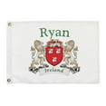 thumbnail image 1 of Ryan Irish Coat of Arms Small White Flag - 16"x10.5" inches, 1 of 1