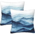 thumbnail image 1 of Ryan; Mountain Modern Throw Pillow Covers Set of 2 Throw Pillowcases Cushion Case Square for Soft Home Decor Bed Couch Car Living Room 18x18 Inch, 1 of 7