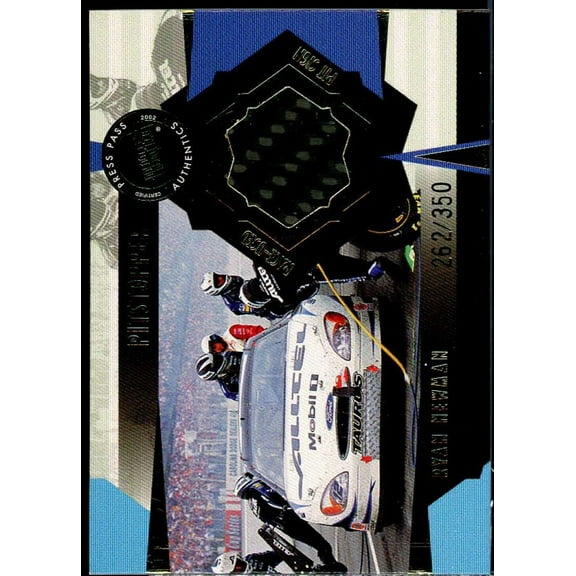 Ryan Newman's Car Card 2002 Press Pass Trackside Pit Stoppers Cars #PSC6