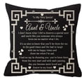 thumbnail image 1 of Ryan; Nice Aunts and Uncles Gift with Words to My Very Special Aunt and Uncle Black Burlap Throw Pillow Case Cushion Cover Sofa Chair Couch Decorative Square 18x18 inches (Aunt), 1 of 6