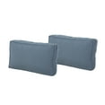 thumbnail image 1 of Ryan Outdoor Rectanglular Water Resistant Lumbar Pillows, 12" x 20", Blue, 2 Pack, 1 of 5