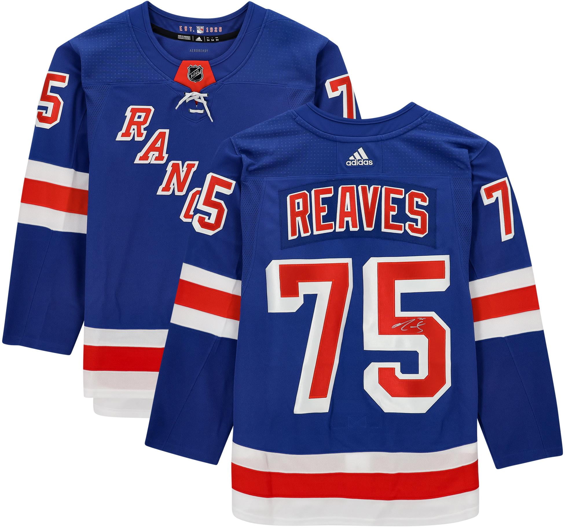 Ryan Reaves New York Rangers Autographed Blue Adidas Authentic Jersey - Fanatics Authentic Certified