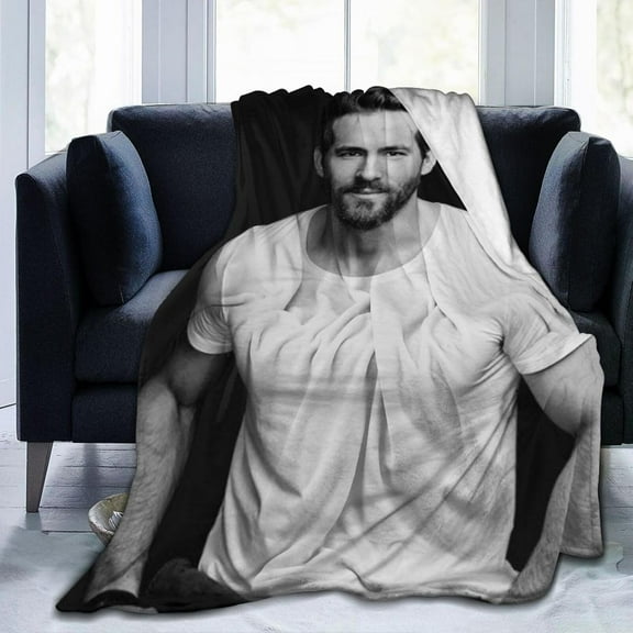 Ryan Reynolds Blanket Anti-Pilling Throw Blanket Plush Blanket Lightweight & Ultra-Soft, Warm & Comfy Flannel Fleece Blanket for Couch, Bed, Sofa, 60x80