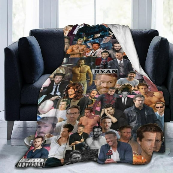 Ryan Reynolds Blanket Anti-Pilling Throw Blanket Plush Blanket Lightweight & Ultra-Soft, Warm & Comfy Flannel Fleece Blanket for Couch, Bed, Sofa, 60x80