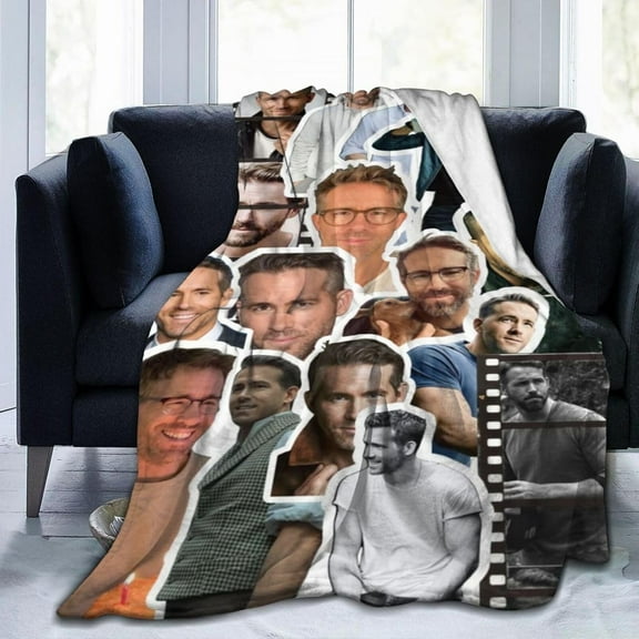 Ryan Reynolds Blanket Anti-Pilling Throw Blanket Plush Blanket Lightweight & Ultra-Soft, Warm & Comfy Flannel Fleece Blanket for Couch, Bed, Sofa, 50x60