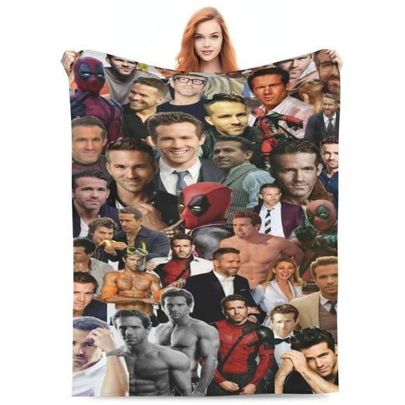 Ryan Reynolds Blankets for Girls Boys Throw Blanket Super Warm Soft Plush Lightweight Fleece Flannel Blanket Christmas Birthday Winter Sofa Bedding Blanket 40"x30"