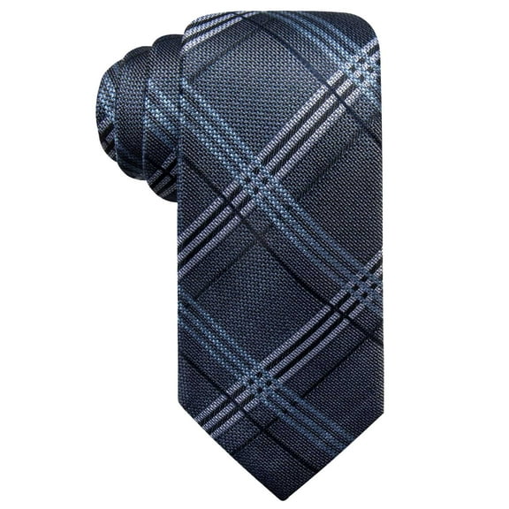Ryan Seacrest Distinction Men's Portofino Plaid Neck Tie Silk   Blue Not Applicable