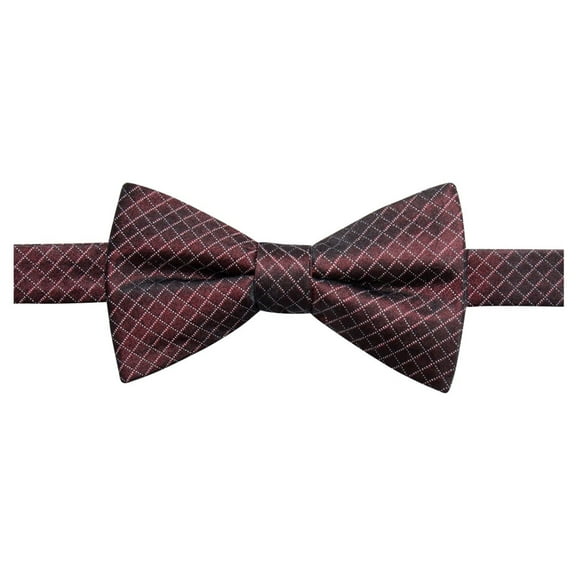 Ryan Seacrest Mens Plaid Self-tied Bow Tie, Red, One Size