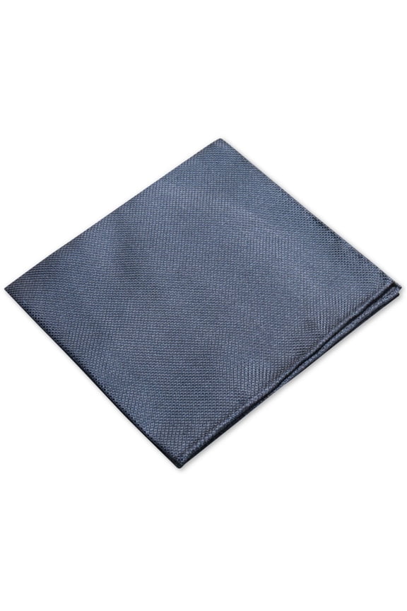 Men’s Textured Solid Silk Pocket Squares, Navy