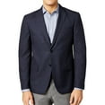 thumbnail image 1 of Ryan Seacrest Distinction Mens Slim Fit Blue Gray Windowpane Sport Coat Blue 40L, 1 of 1