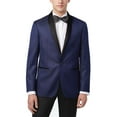 thumbnail image 1 of Ryan Seacrest Distinction Mens Slim-Fit Microdot Dinner Jacket 40 Long 40L Blue, 1 of 3