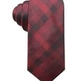 thumbnail image 1 of Ryan Seacrest Mens Warwick Gingham Self-tied Necktie, Red, One Size, 1 of 3