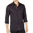 thumbnail image 1 of Ryan Seacrest Mens Arrow-Print Button Up Shirt, Purple, Small, 1 of 1