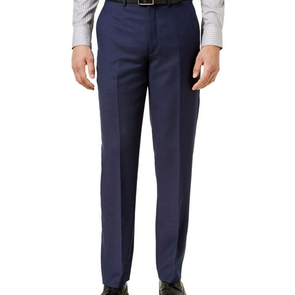 Ryan Seacrest Mens Birdeye Casual Trouser Pants, Blue, 32W x 32L