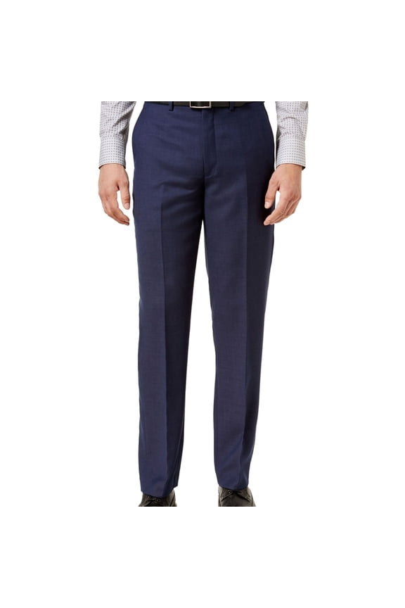 Ryan Seacrest Mens Birdeye Casual Trouser Pants, Blue, 32W x 32L