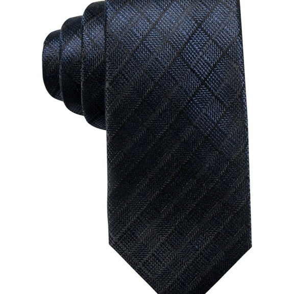 Ryan Seacrest Mens Checks Self-tied Necktie, Blue, One Size