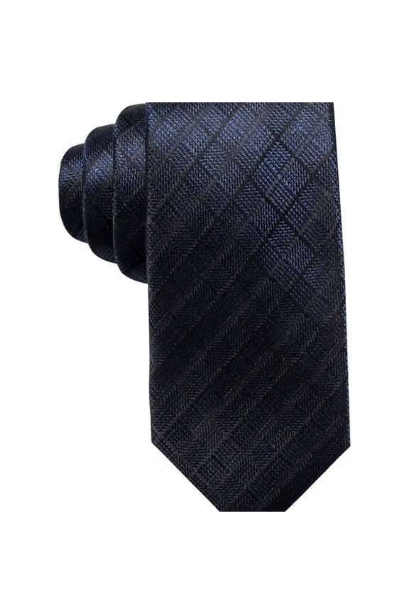 Ryan Seacrest Mens Checks Self-tied Necktie, Blue, One Size