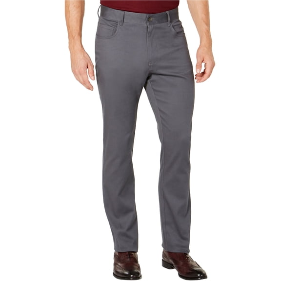 Ryan Seacrest Mens Cross Hatch Dress Pants Slacks, Grey, 33W x 30L