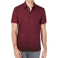 thumbnail image 1 of Ryan Seacrest Mens Dash Button Up Shirt, Red, Large, 1 of 3