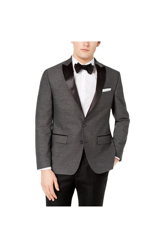 Ryan Seacrest Mens Diamond Sport Coat, Grey, 42 Long