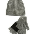 thumbnail image 1 of Ryan Seacrest Mens Donegal Beanie Gloves, Grey, One Size, 1 of 1