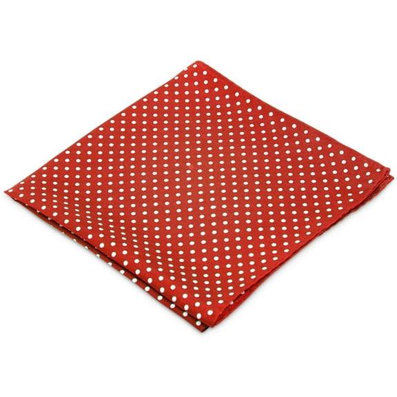 Ryan Seacrest Mens Dot Pocket Square, Red, One Size