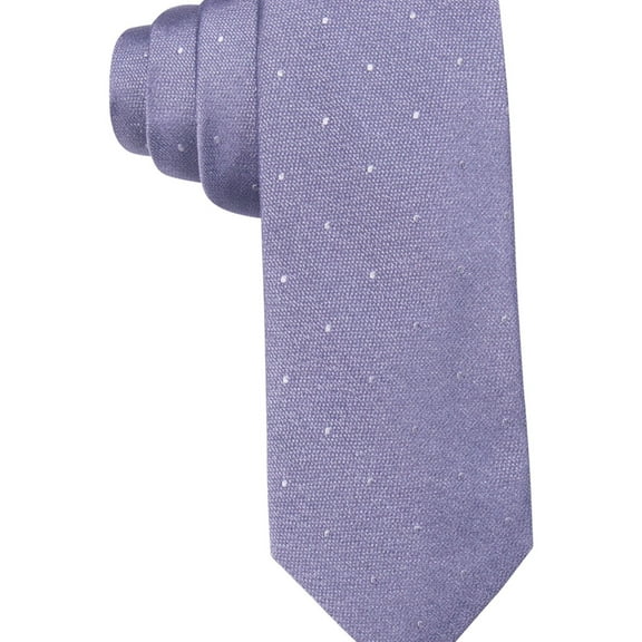 Ryan Seacrest Mens Dotted Self-tied Necktie, Purple, One Size