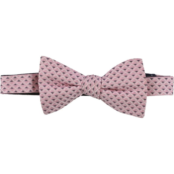 Ryan Seacrest Mens Geometric Pre-tied Bow Tie, Pink, One Size