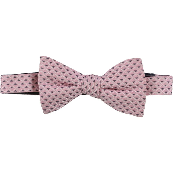 Ryan Seacrest Mens Geometric Pre-tied Bow Tie, Pink, One Size