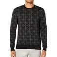 thumbnail image 1 of Ryan Seacrest Mens Geometric Pullover Sweater, Black, Small, 1 of 3