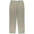thumbnail image 1 of Ryan Seacrest Mens Herringbone Dress Pants Slacks, Beige, 30W x 30L, 1 of 2