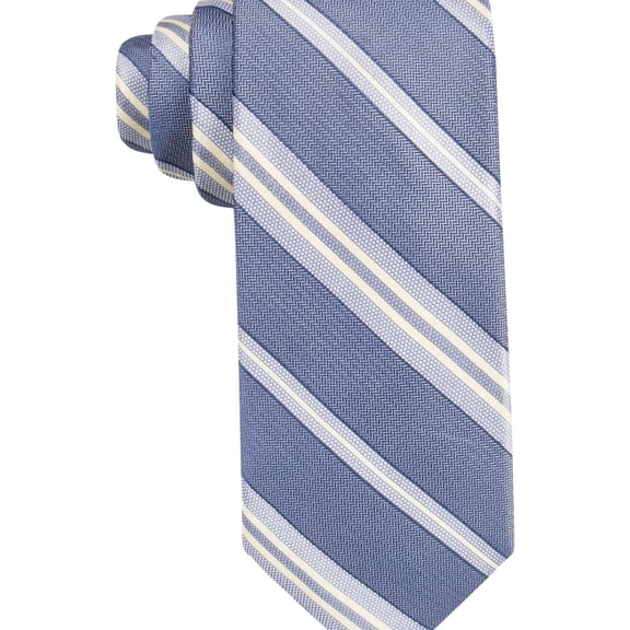 Ryan Seacrest Mens Imperial Stripe Self-tied Necktie, Blue, One Size