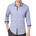 thumbnail image 1 of Ryan Seacrest Mens Micro-Pattern Button Up Shirt, Blue, XX-Large, 1 of 1