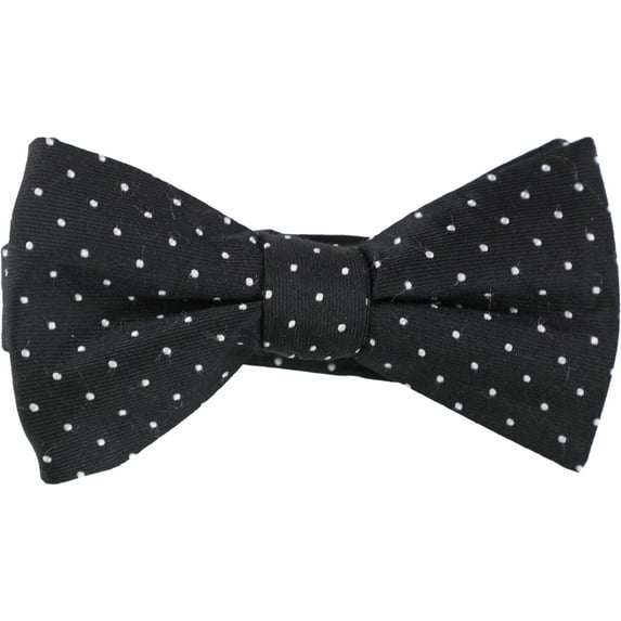 Ryan Seacrest Mens Mini Dot Silk Pre-tied Bow Tie, Black, One Size